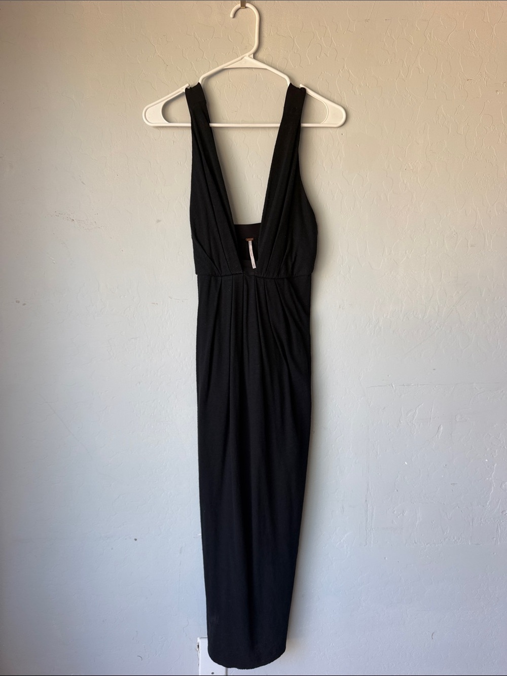 Free People - Black Heidi Deep V-Neck Maxi Dress
